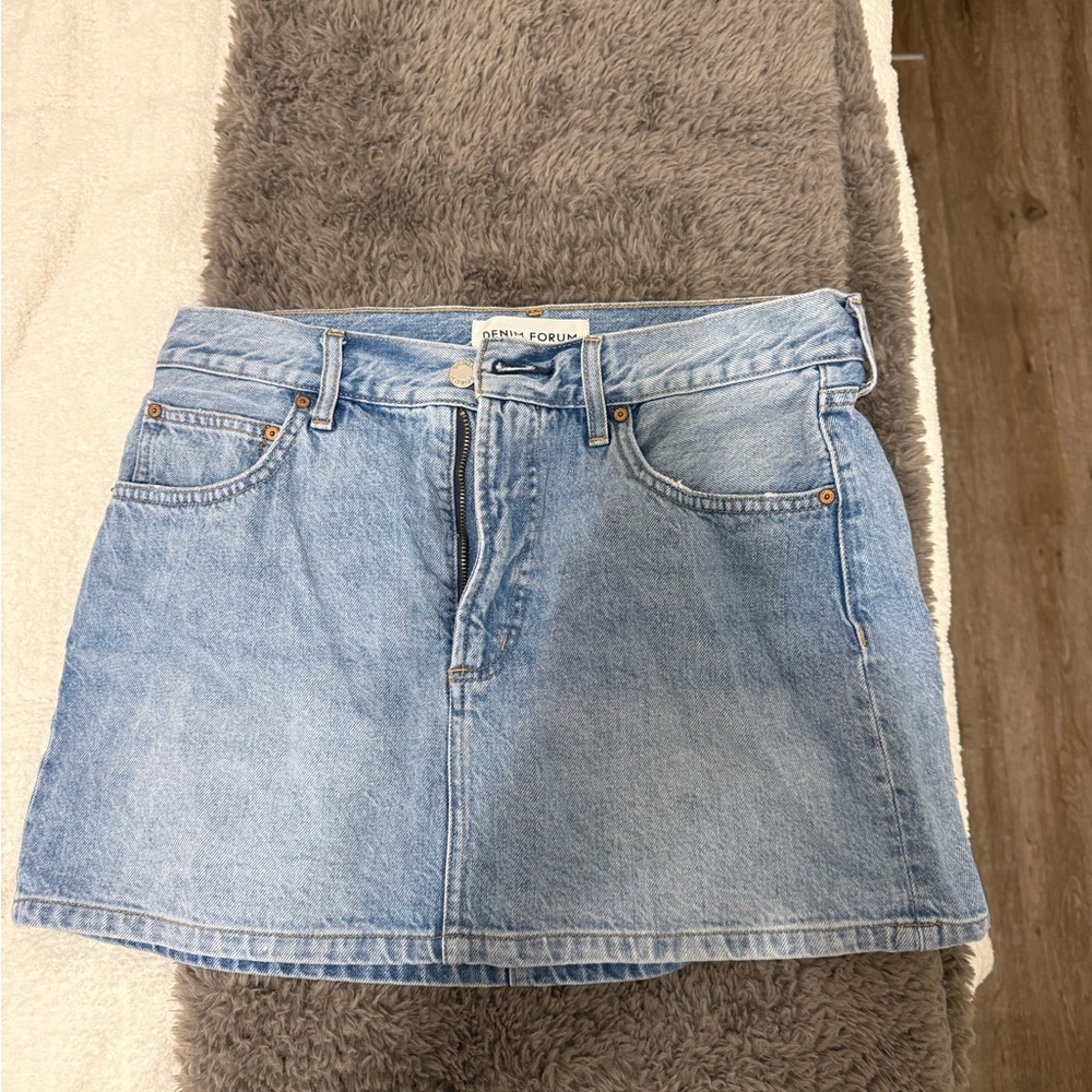 Aritzia Denim Forum Sky Blue Mini Skirt
